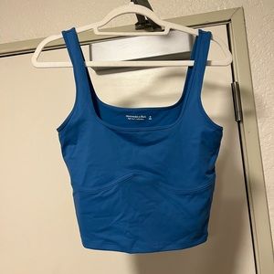 Blue scoop neck tank top